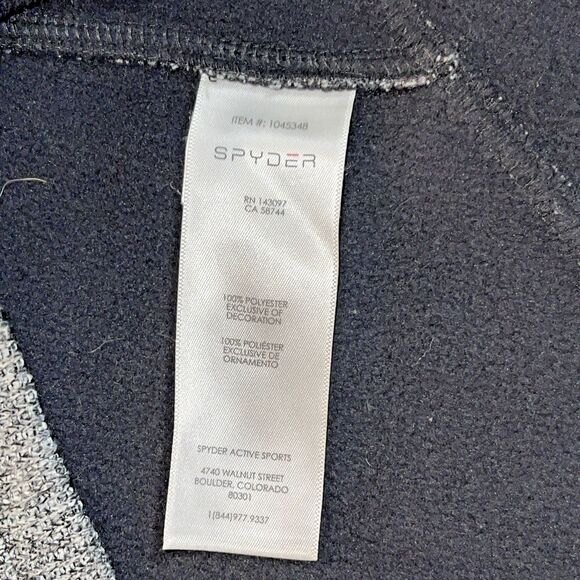SPYDER Endur Full Zip Mid Weight Fleece Lined Sweater Jacket Winter Grey Size XL - Picture 8 of 13
